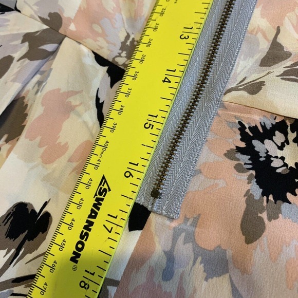 Fossil Silk Peplum Backzip Sleeveless Floral Print Womens Size Small - Picture 4 of 4